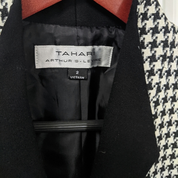 Tahari Arthur S Levine Houndstooth Jacket, sz XS - Picture 13 of 14